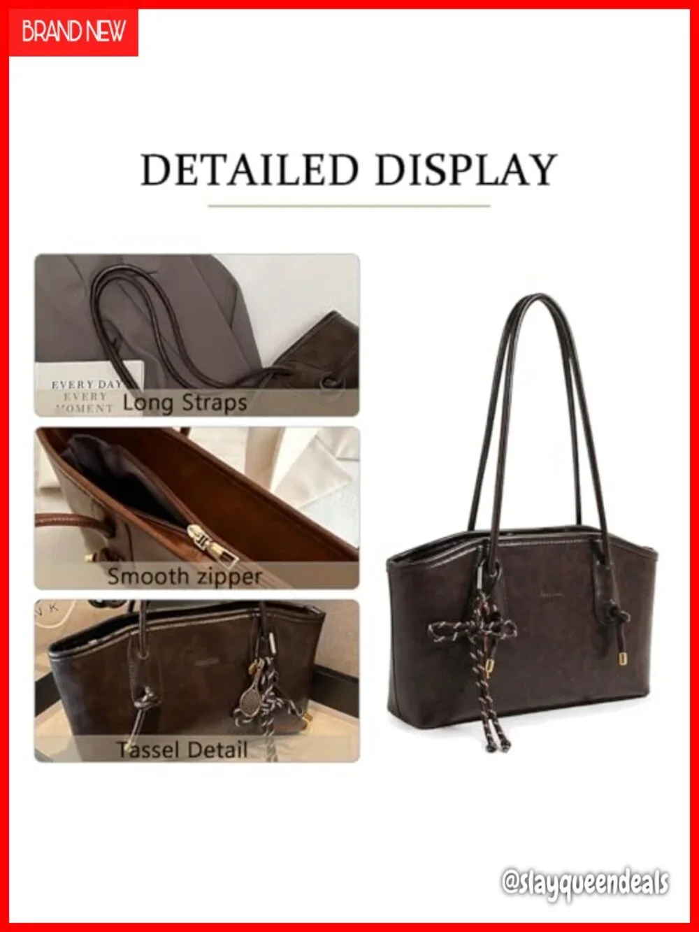 Vintage Hobo Purse Top Handle Shoulder Bag Faux Leather Tote Handbag with